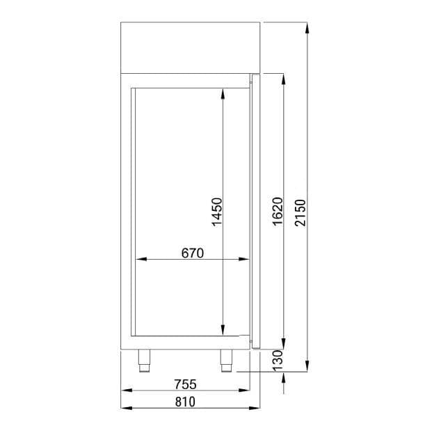 Lednice - 1,41 x 0,81 m - 1400L - se 2 skleněnými dveřmi