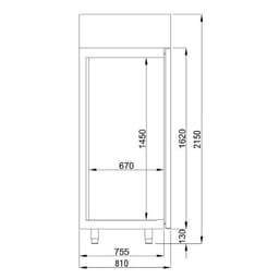 Lednice nerezová PREMIUM - GN 2/1 - 1400L - se 2 skleněnými dveřmi