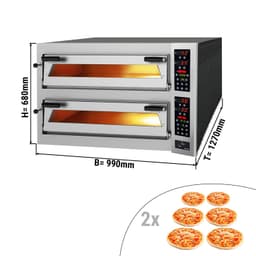 Elektro Pizzaofen - 6+6x 35cm (Tief) - mit TouchScreen