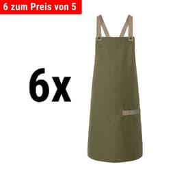 (6 pieces) Karlowsky - Bib Apron Urban Look - Moss Green