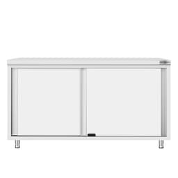 Stainless steel work cabinet ECO - 1600x700mm - with sliding door