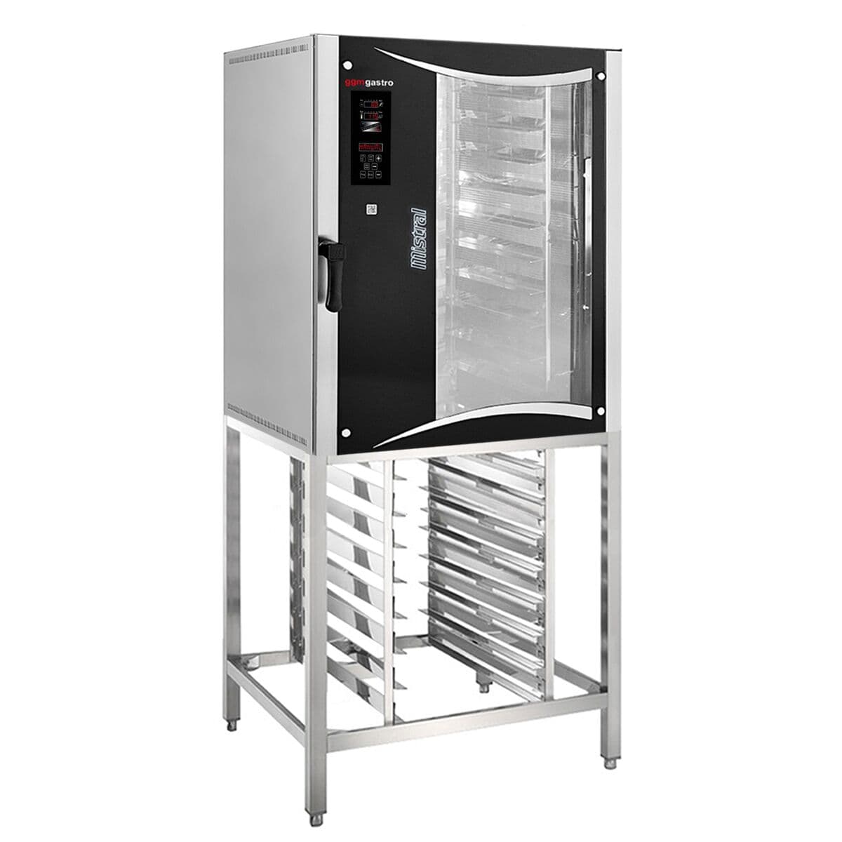 Commercial Bakery Electric Convection Oven - Digital - 10x EN 80x40 - incl. base frame, tray holder