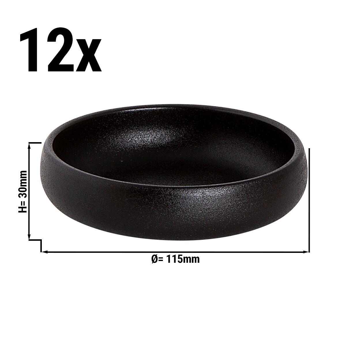 (12 pieces) UNIVERSE - Bowl Maastricht - 20 cl - Ø 11,5 cm - Black	