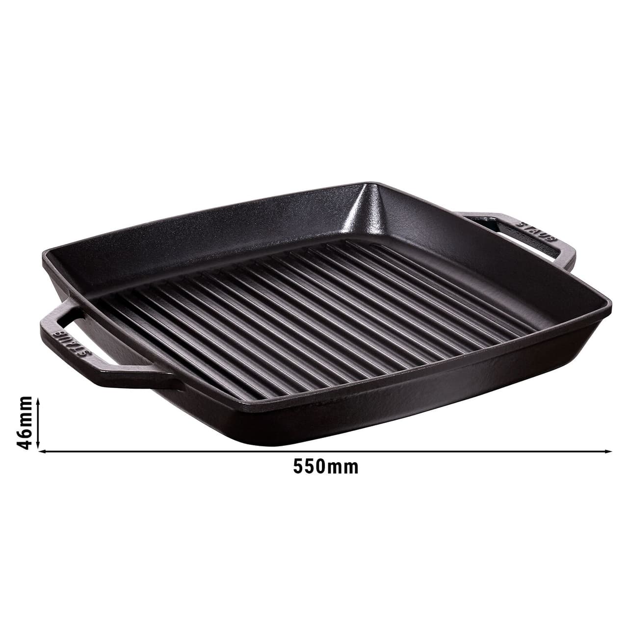 STAUB | GRILL PANS - Grilovací pánev - 300x330mm - litina - černá