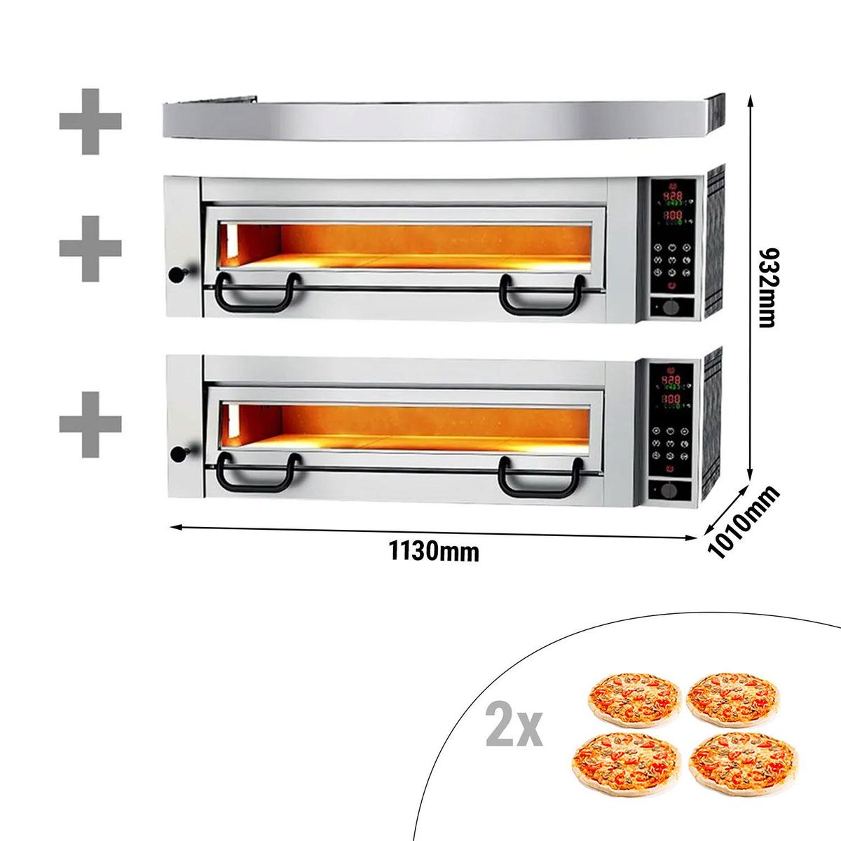 Pizza pec Power s digestoří - 4+4 Ø 34 cm