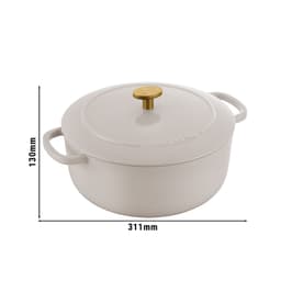 STAUB | LA COCOTTE - Cocotte - Ø 240mm - Gusseisen - Elfenbein-Weiß