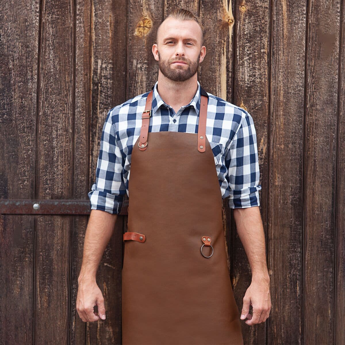 Karlowsky - Leather Bib Apron - Toffee