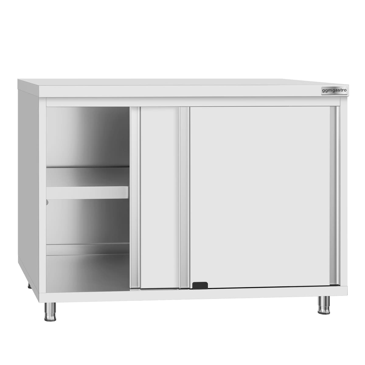 Stainless steel work cabinet ECO - 1000x700mm - with sliding door