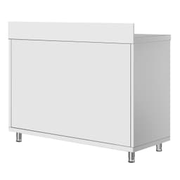 Stainless steel work cabinet ECO - 1000x700mm - with sliding door and backsplash