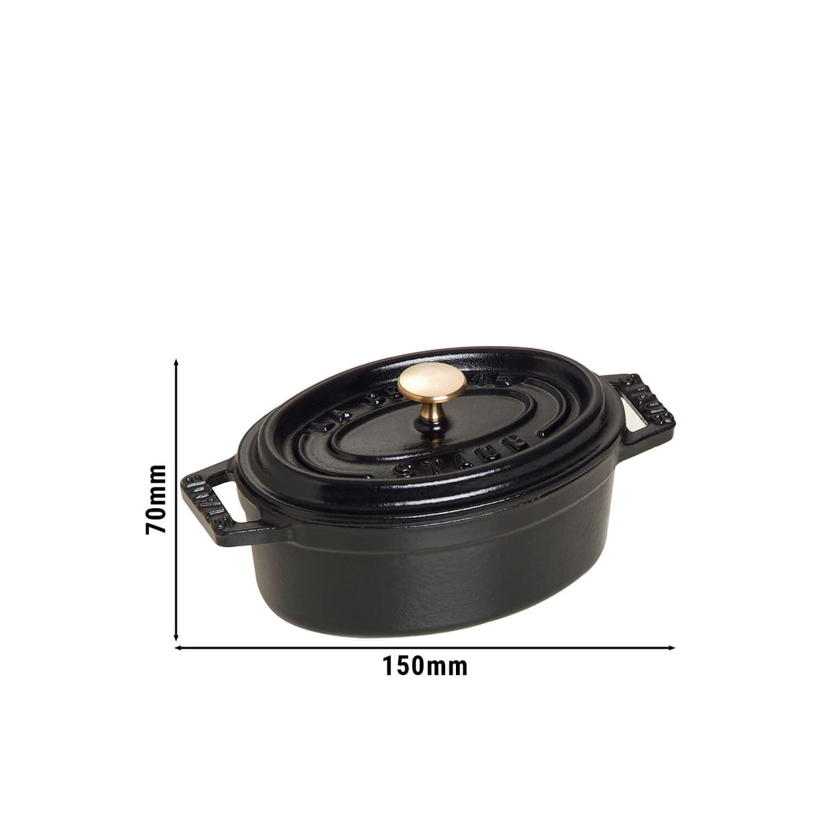 STAUB | LA COCOTTE - mini kokotka - Ø 110 mm - litina - černá