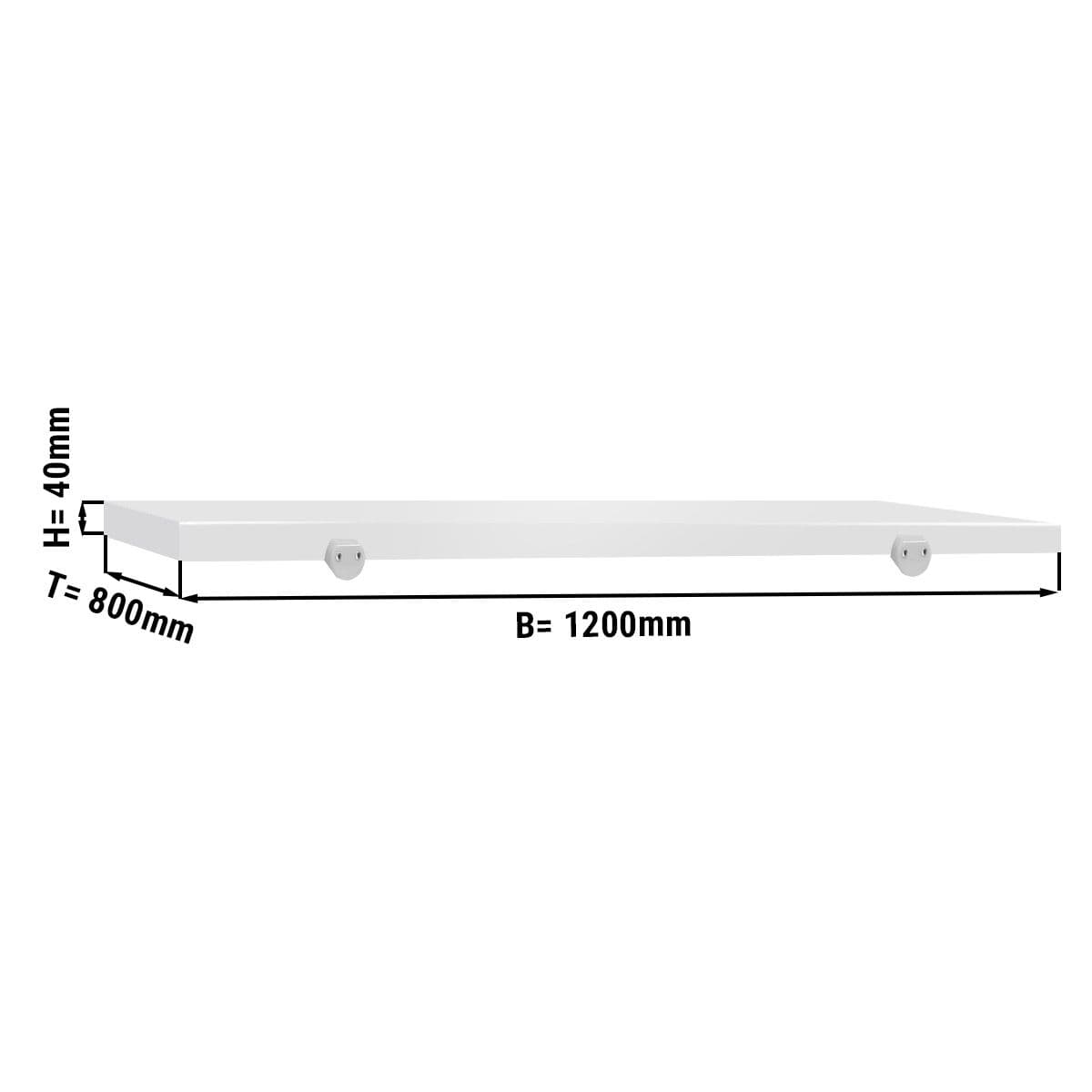 Cutting board for work table - 1200x800mm - White