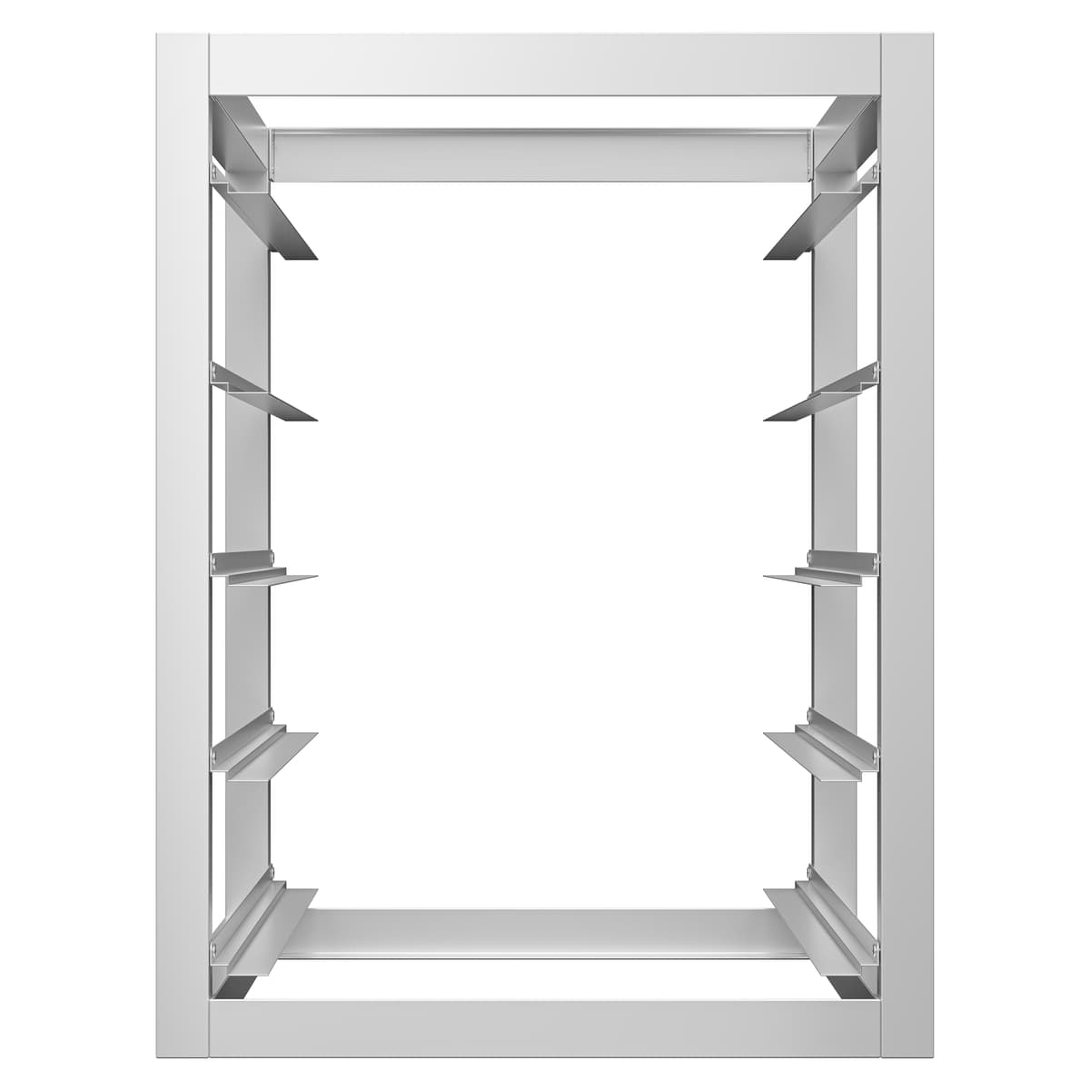 Podstavný modul s 5 policemi - 450x560mm - GN & EN - pro pracovní stoly ATK s hloubkou 600 mm