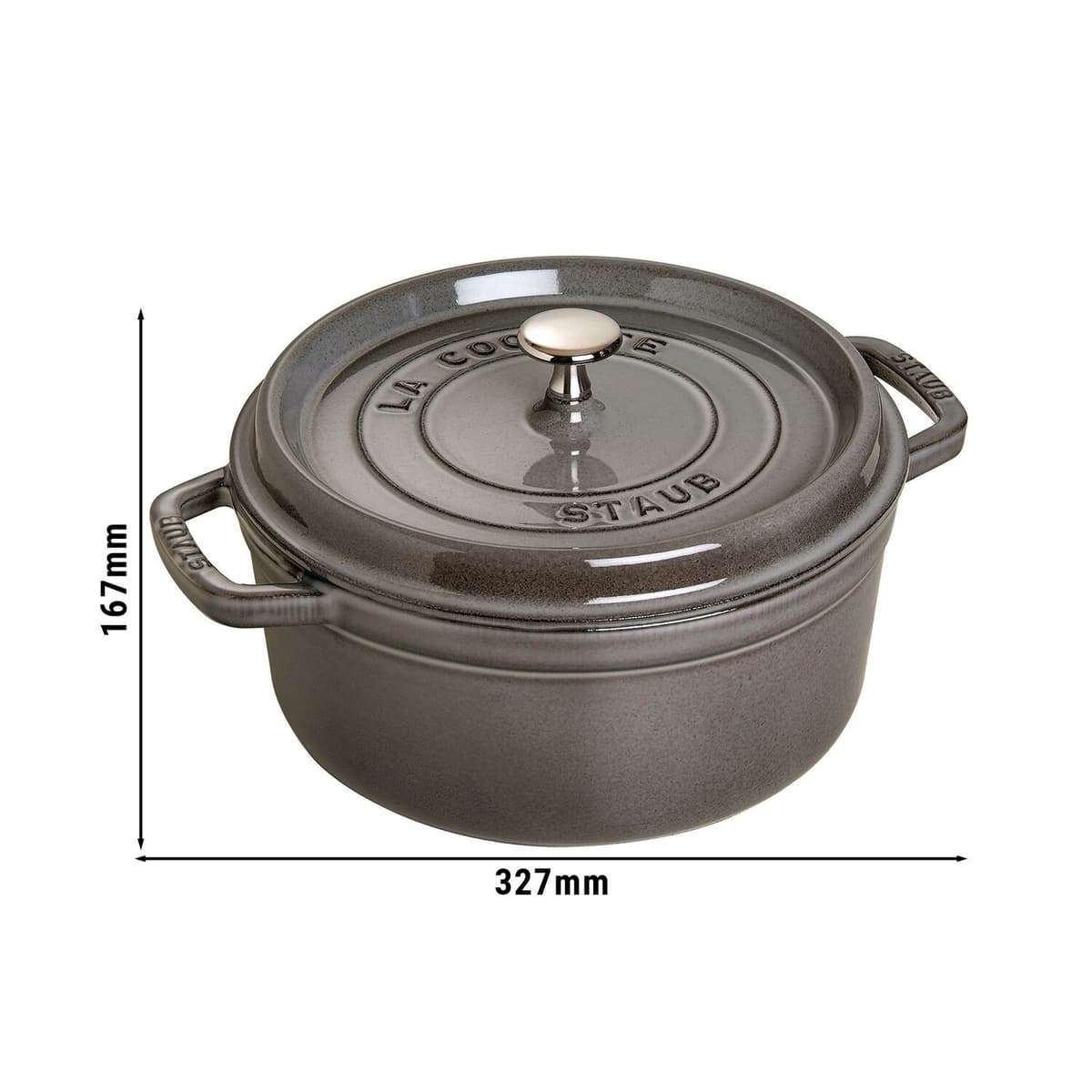 STAUB | LA COCOTTE - kokotka - Ø 260 mm - litina - grafitově šedá