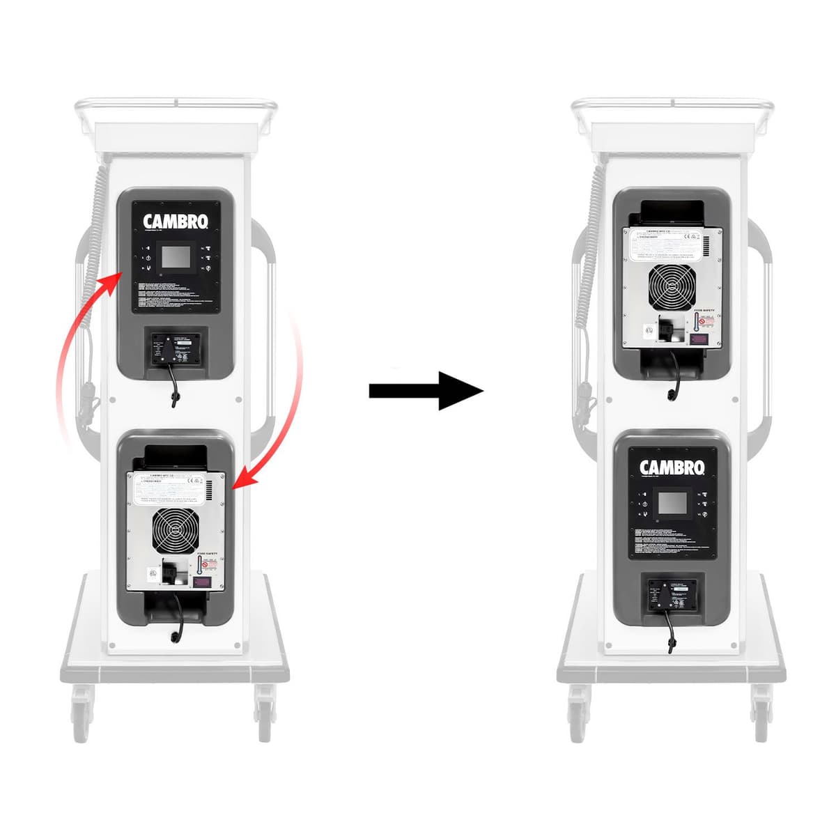 CAMBRO | ProCartUltra 800 - Termo přepravní vozík - chladicí modul  a modul  s ohřevem - dotykový - 8x GN 1/1