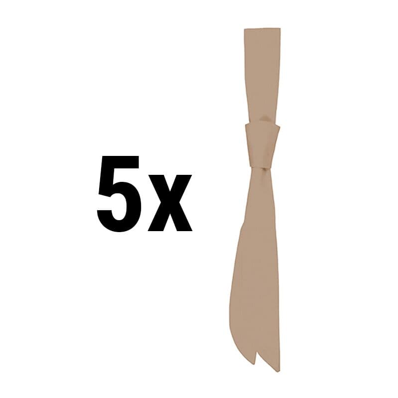 (5 pieces) KARLOWSKY  Women´s service tie - 94 x 5 cm - Sand