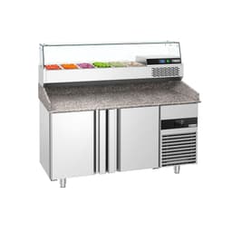 Chladicí stůl na pizzu PREMIUM - 1550x800mm - se 2 dveřmi - vč. chladicí vitríny