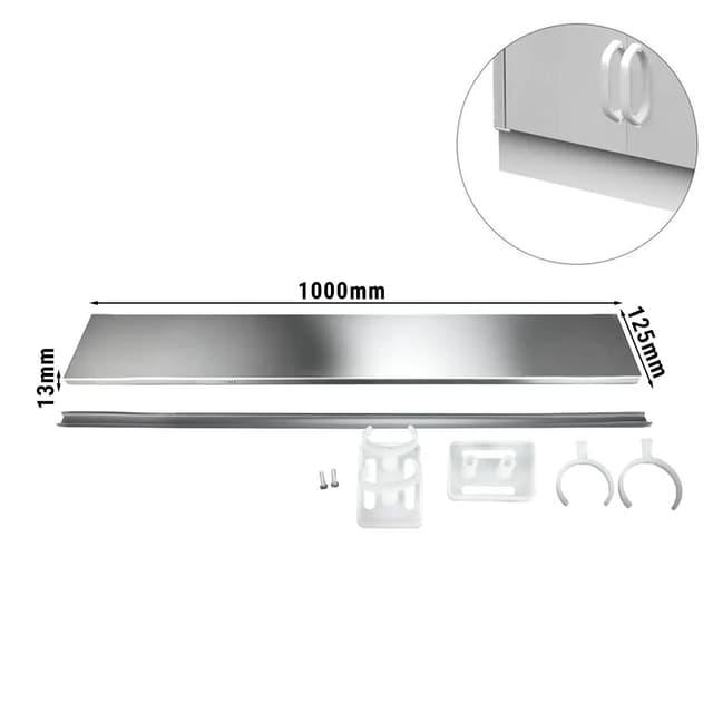 Edelstahlsockel - Länge: 1000mm