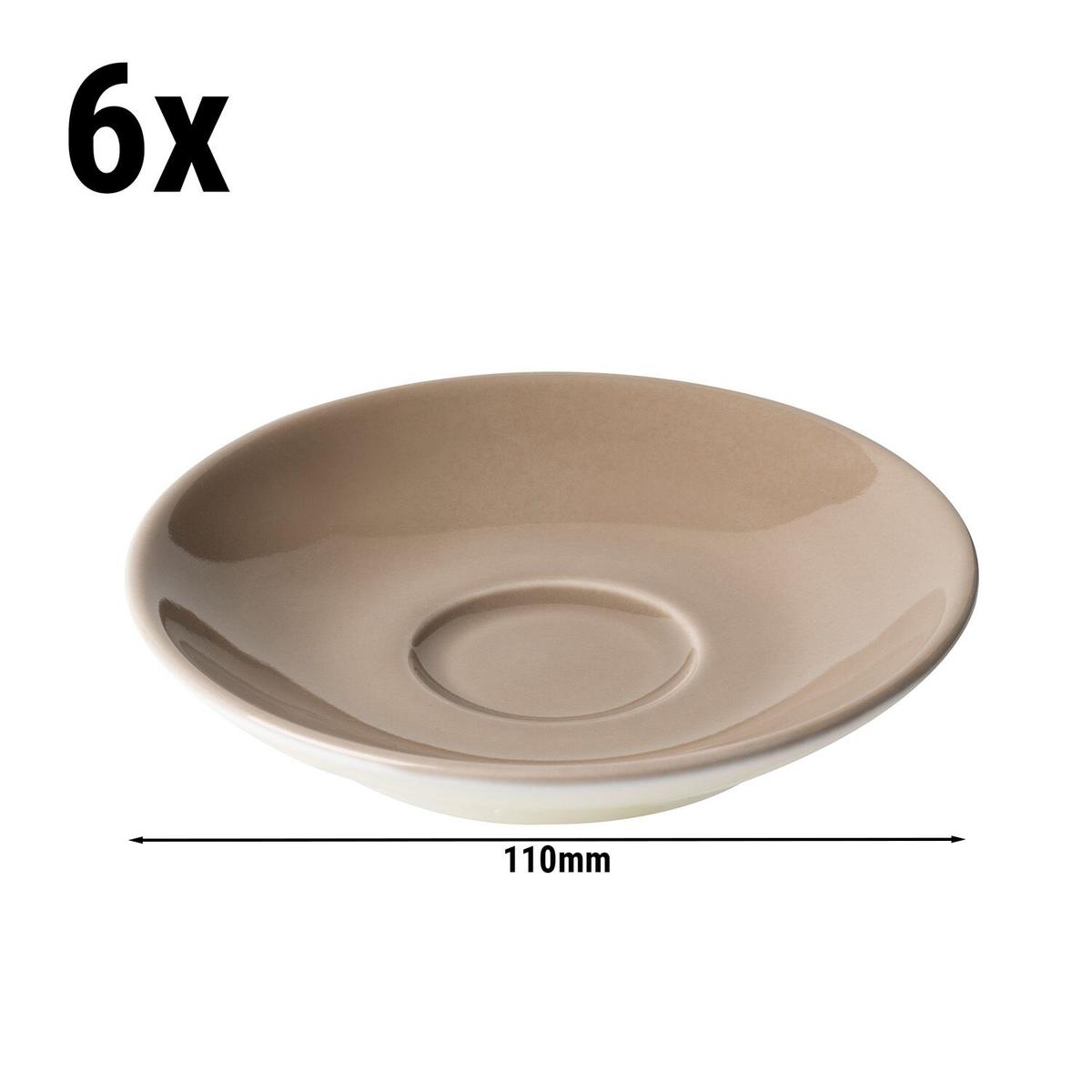 (6 Kusů) BART COLOUR CAFE - Espresso podšálek - Ø 110mm - hnědý