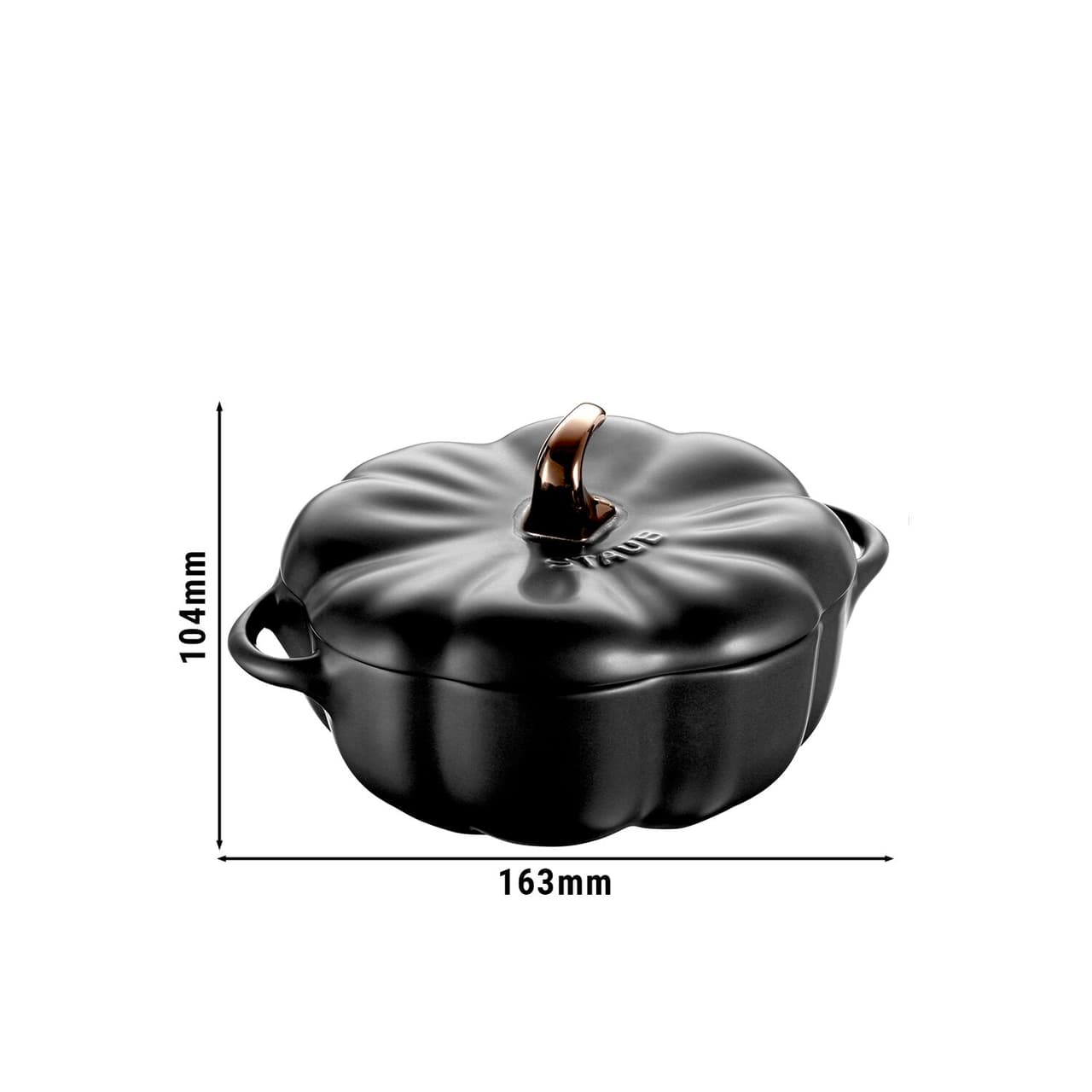 STAUB | CERAMIQUE - kokotka - tvar dýně - Ø 120 mm - keramika - černá