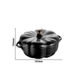 STAUB | CERAMIQUE - kokotka - tvar dýně - Ø 120 mm - keramika - černá