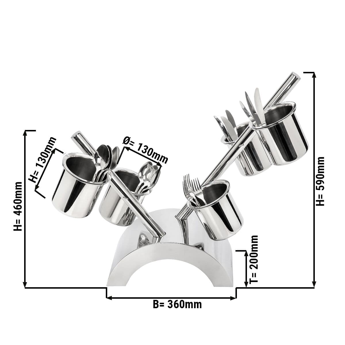 Cutlery box / shelf - with 5 compartments