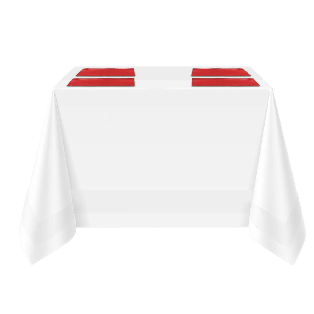 (10 Kusů) Damast stolní set Vienna - 30 x 45 cm - ohnivě červený