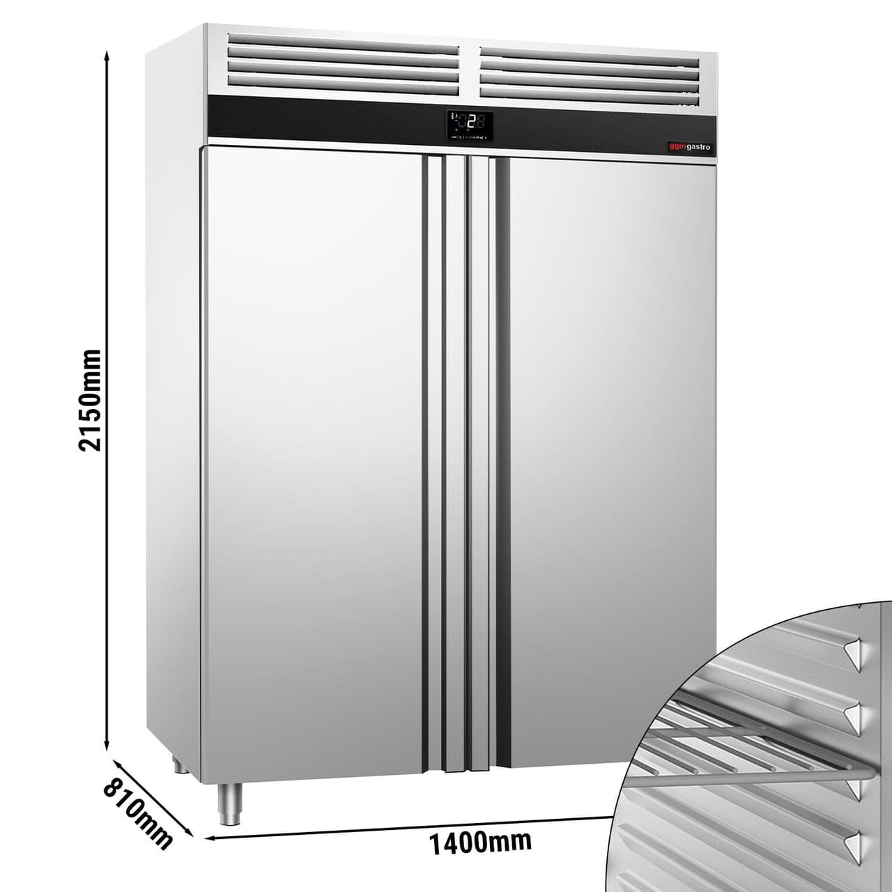 Lednice - 1,4 x 0,81 m - 1400L - se 2 dveřmi