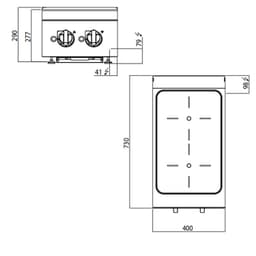 Indukční sporák - se 2 plotýnkami (7 kW)