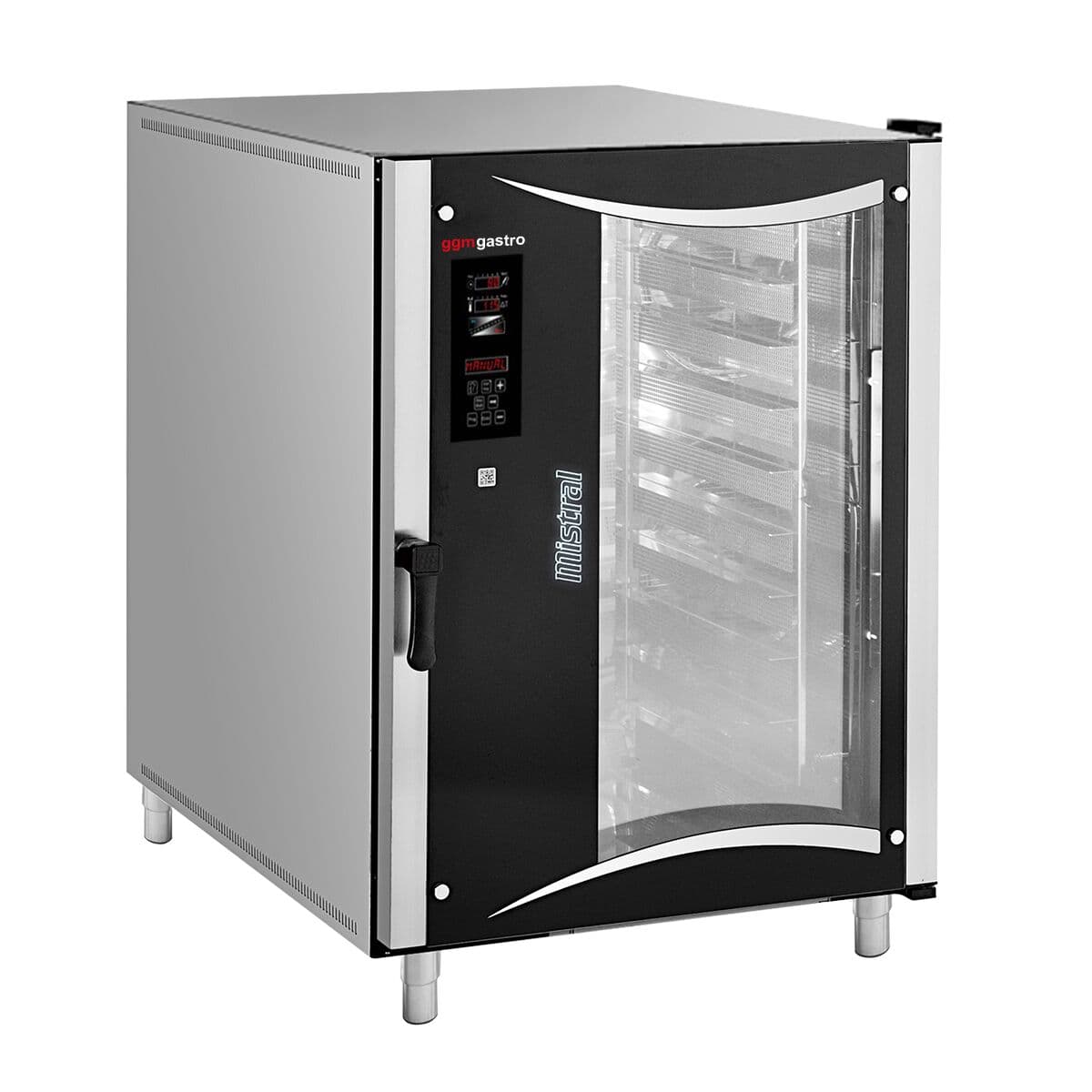 Commercial Bakery Electric Convection Oven - Digital - 10x EN 80x40 - incl. base frame, tray holder