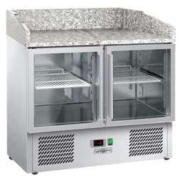 Chladicí stůl na pizzu ECO - 900x700 mm - 2 skleněné dveře