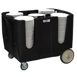 Plate dispenser on castors - with 6 adjustable dividers	