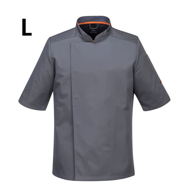 Short Sleeve MeshAir Pro Chef Jacket - Grey - Size: L