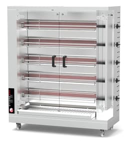 Plynový gril na kuřata PREMIUM s 5 rožni pro 25 kuřat - 1150 x 472 x 1344 mm