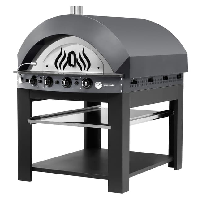 Gas pizza oven - anthracite - 9x 25cm - manual - incl. base frame