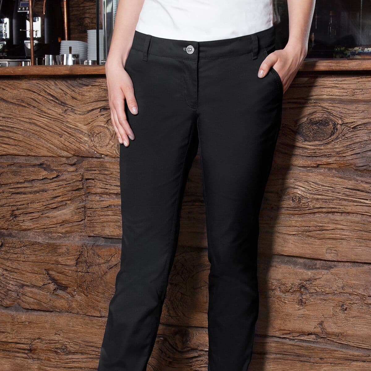 Karlowsky - Ladies 5-pocket pants - Black - Size: 34