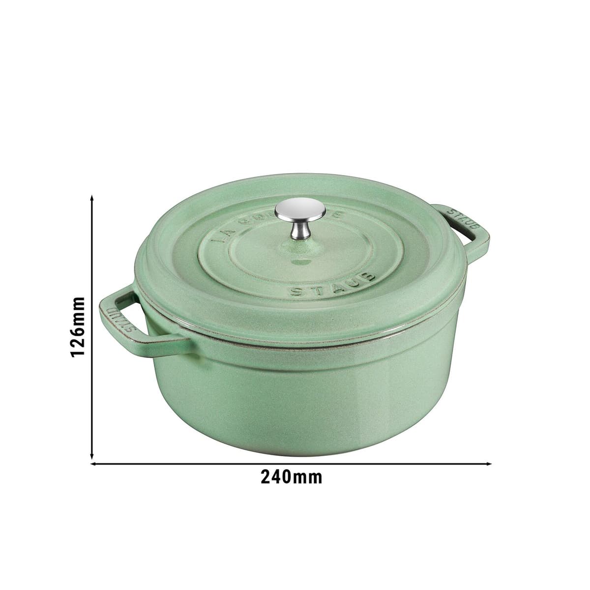 STAUB | LA COCOTTE - kokotka - Ø 180 mm - litina - šalvějově zelená