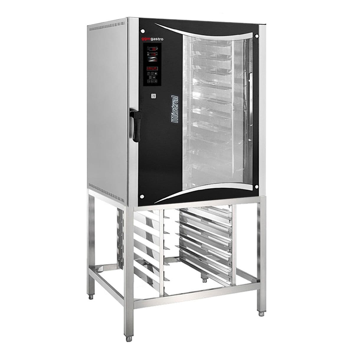 Commercial Bakery Electric Convection Oven - Digital - 10x EN 80x40 - incl. base frame, tray holder