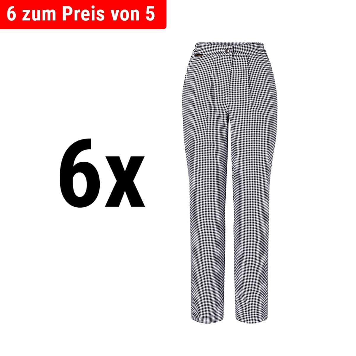 (6 pieces) Karlowsky - Pepita Pants Annemarie - Black - Size: 34