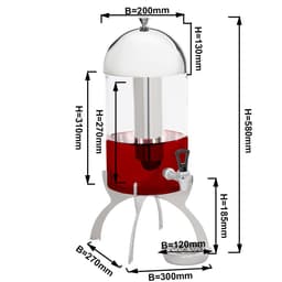 Juice dispenser 7L Chrome