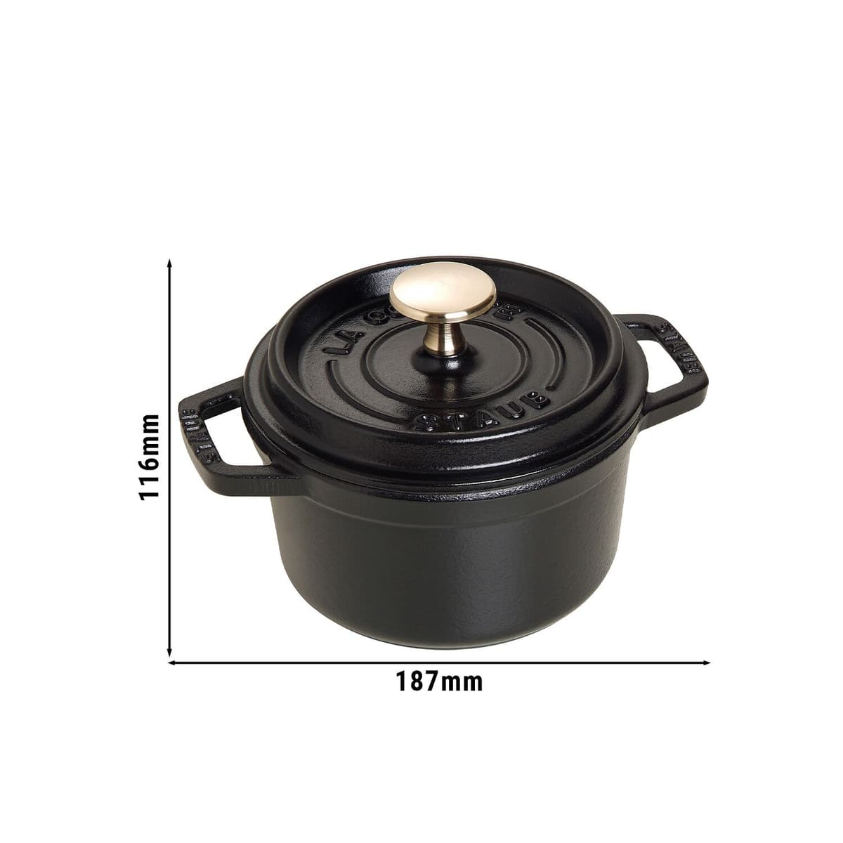 STAUB | LA COCOTTE - kokotka - Ø 140 mm - litina - černá