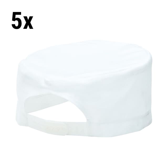 (5 pieces) Cooking cap - White