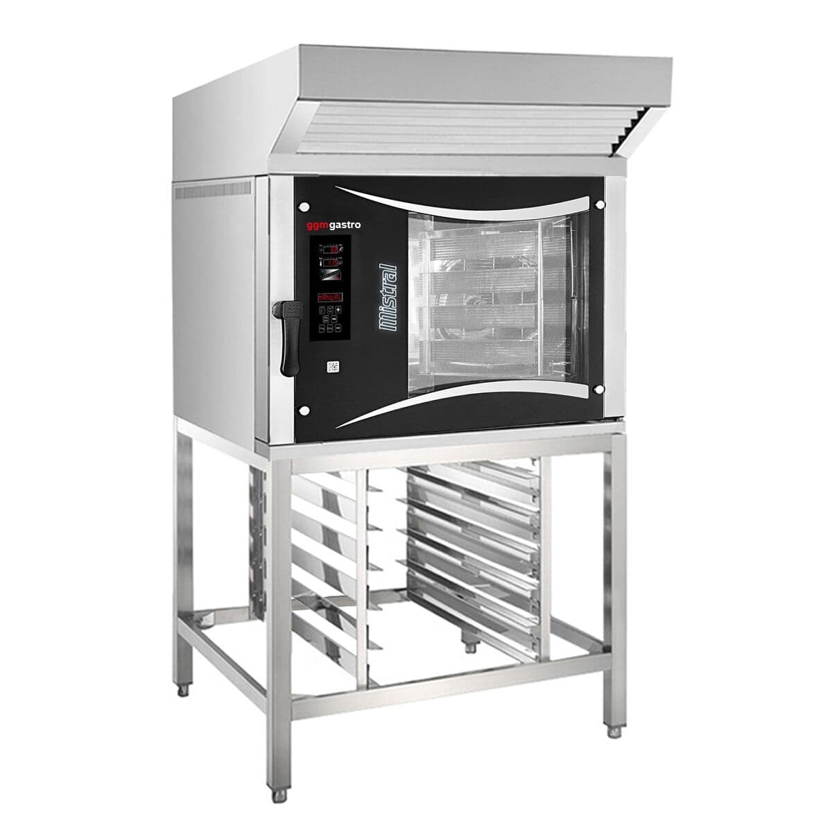 Bakery combi steamer - Digital - 5x EN 80x40 - incl. bonnet & base frame