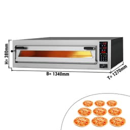 Elektrická pec na pizzu 9x 35 cm - s dotykovým displejem (široká)