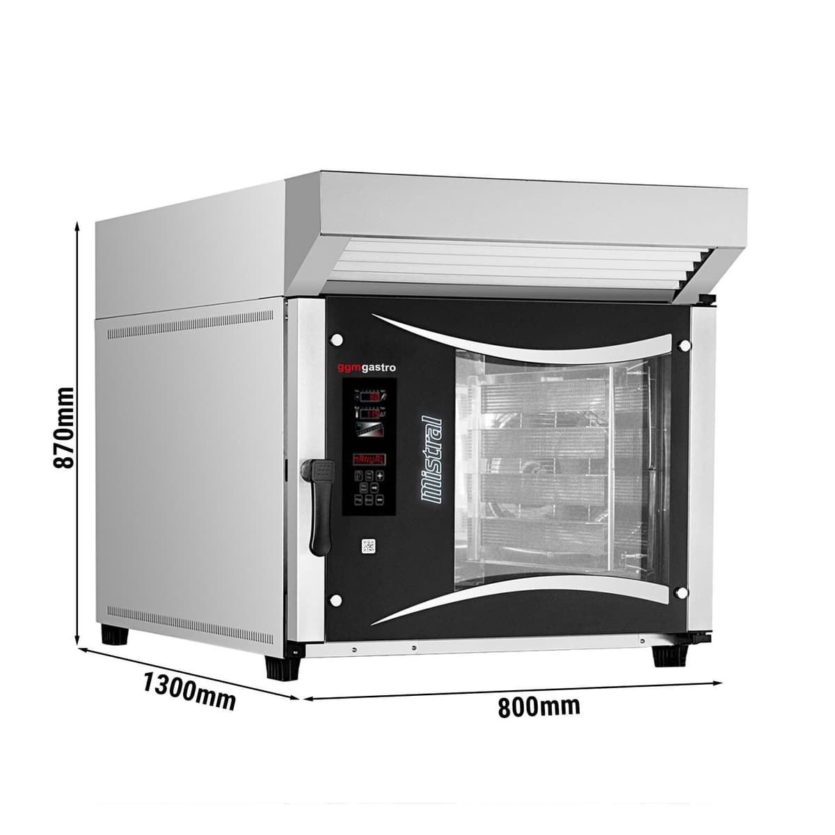 Bakery combi steamer - Digital - 5x EN 80x40 - incl. bonnet, motor & condenser