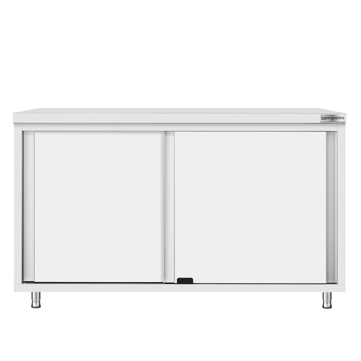 Stainless steel work cabinet ECO - 1400x700mm - with sliding door