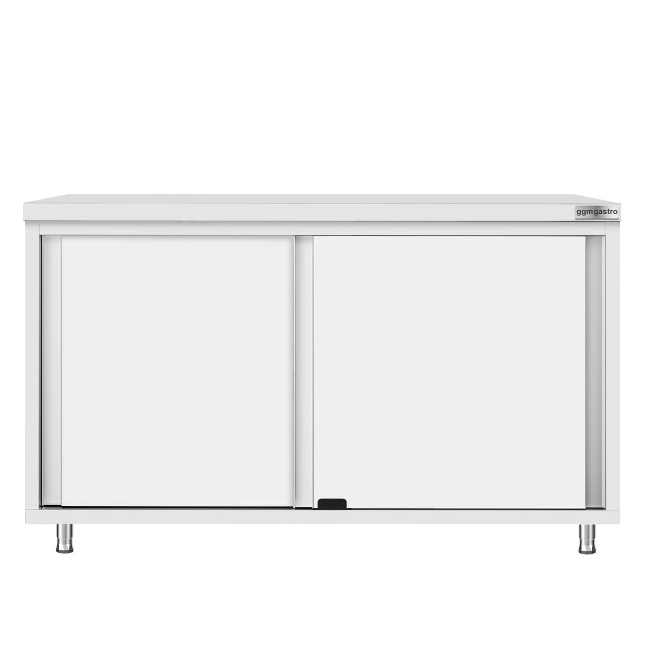 Stainless steel work cabinet ECO - 1400x600mm - with sliding door