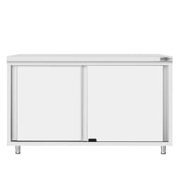 Stainless steel work cabinet ECO - 1400x600mm - with sliding door