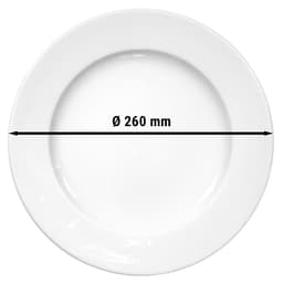 (6 pieces) Seltmann Weiden - Plate flat - Ø 260 mm