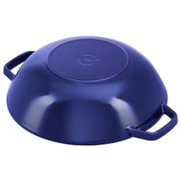 STAUB | SPECIALITY - Wok se skleněnou poklicí - Ø 300 mm - litina - tmavě modrý