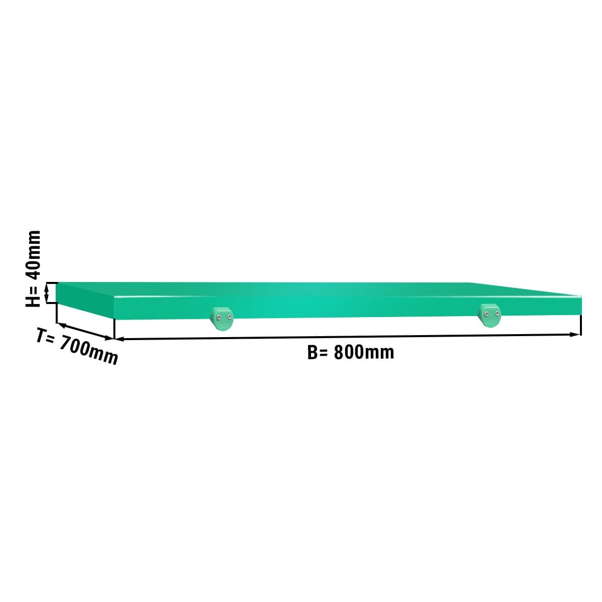 Cutting board for working table - 800 x 700 mm - Green